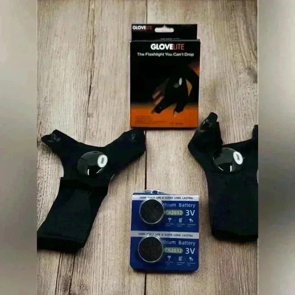 LED Gloves Flashing Light Up Party Glow Outdoors Workshop Handyman Fun NWT - Picture 15 of 16